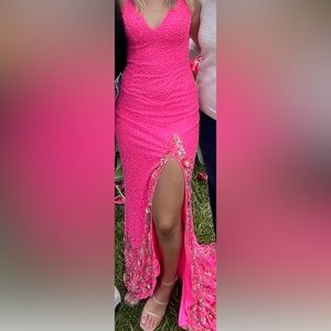 primavera pink prom dress